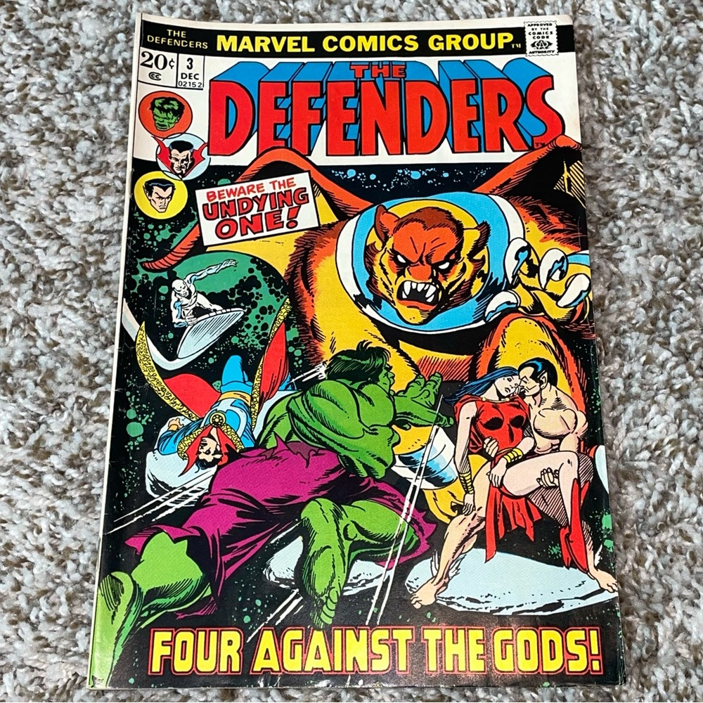 VINTAGE 1972 MARVEL THE DEFENDERS Against The Gods Bronze Age Comic #3